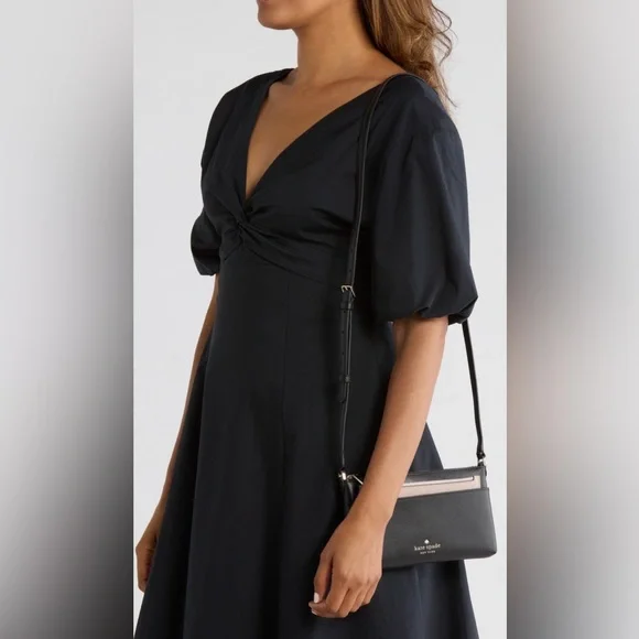 ♠️Kate Spade Black Crossbody Bag w/ Removable Pouch - Picture 3 of 15